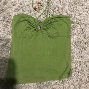 Gap Green halter top with beads on the strap